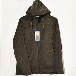 Brown  NWT‎ Rugged Elements men's moutain fleece full zip hoodie